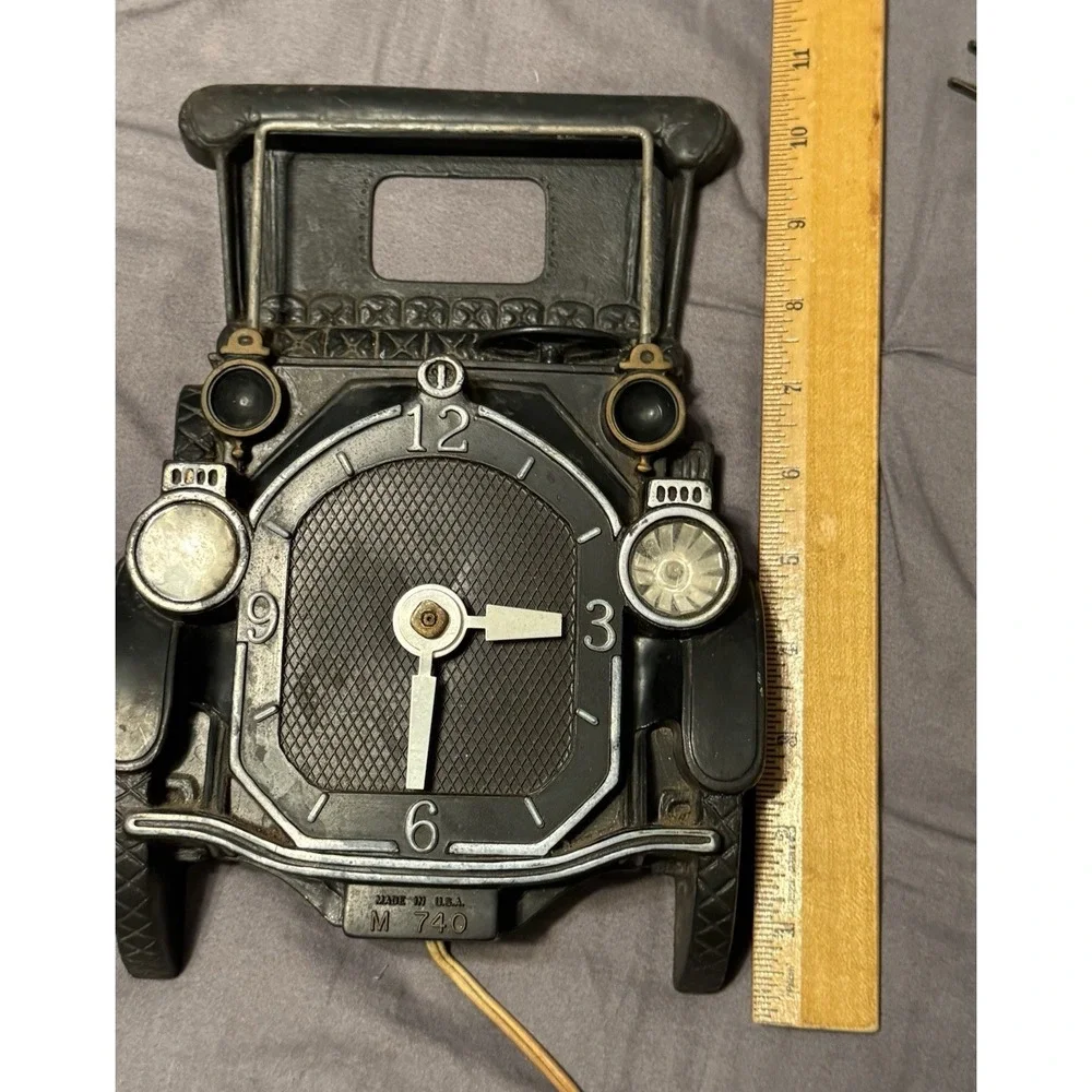 Vintage Mastercrafters Model T Car Automobile Clock M-740 Lights Work READ NOTE